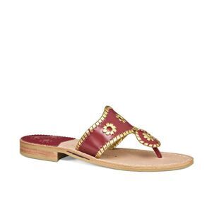Jack Rogers Florida State Spirit Flat Sandal in Garnet &  Gold